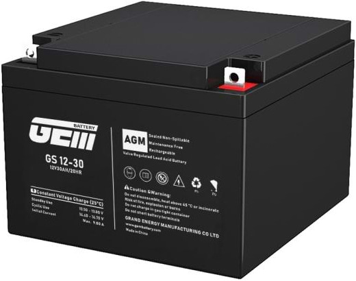 Аккумулятор для ИБП GEM BATTERY 12V, 30.0A, AGM (GS 12-30)