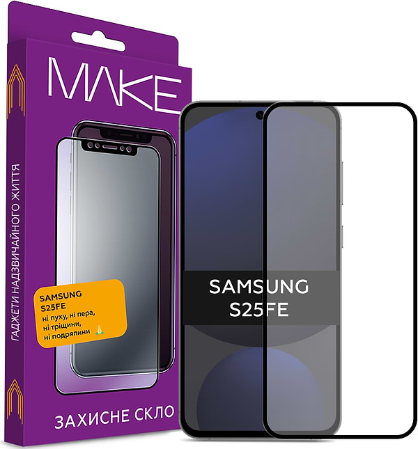 Фото - Защитное стекло для смартфона MAKE for Samsung S25 FE (MGF-SS25FE) Фото - Защитное стекло для смартфона MAKE for Samsung S25 FE (MGF-SS25FE)