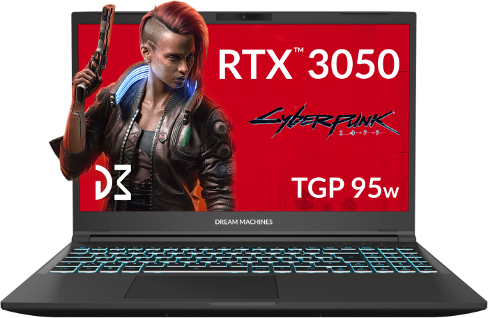 Ноутбук игровой Dream Machines RG3050-15 (RG3050-15UA76) Black - Фото 1