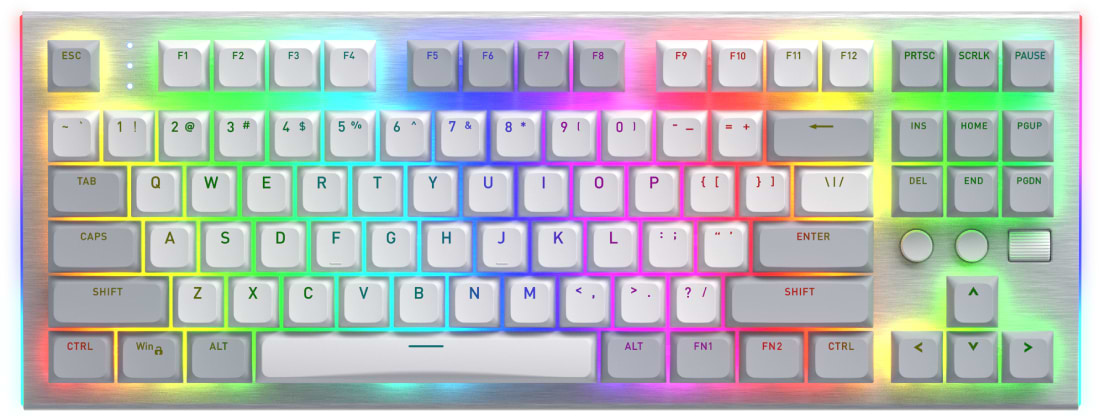 Клавиатура проводная игровая Hator Gravity TKL orange (HTK561) White - Фото 1