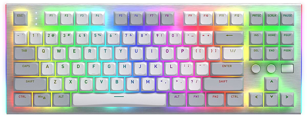 Фото - Клавиатура проводная игровая Hator Gravity TKL orange (HTK561) White