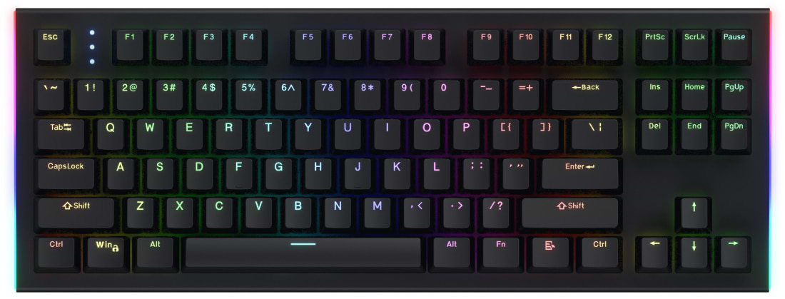 Клавиатура проводная игровая Hator Gravity X TKL orange (HTK550) Black - Фото 1