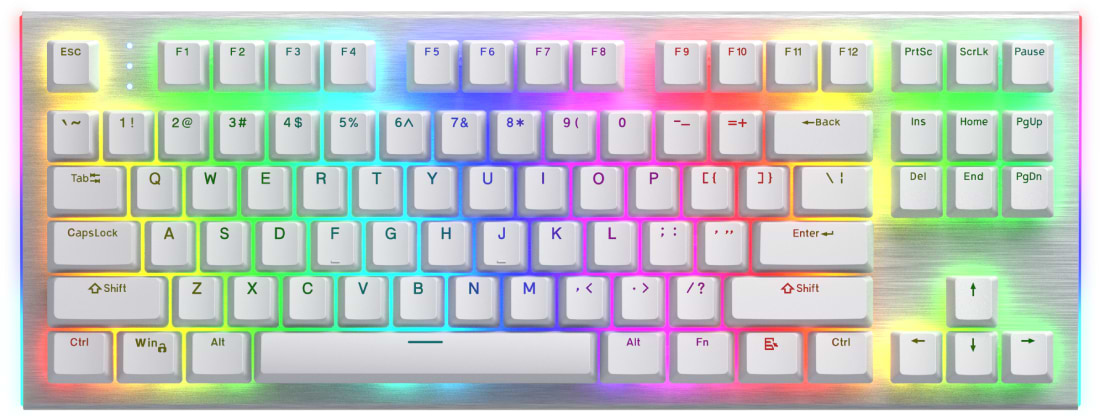 Клавиатура проводная игровая Hator Gravity X TKL orange (HTK551) White - Фото 1