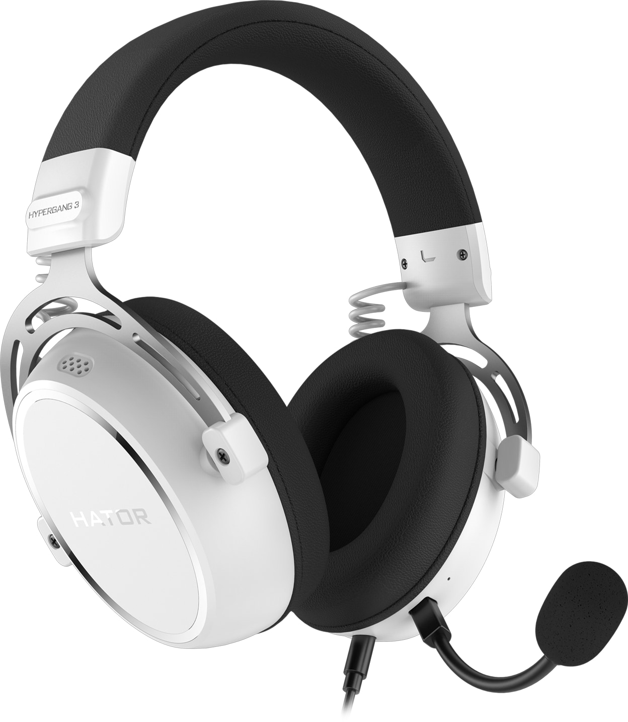 Гарнитура проводная игровая Hator HYPERGANG 3 Hi-Res White ((ESH06) - Фото 1