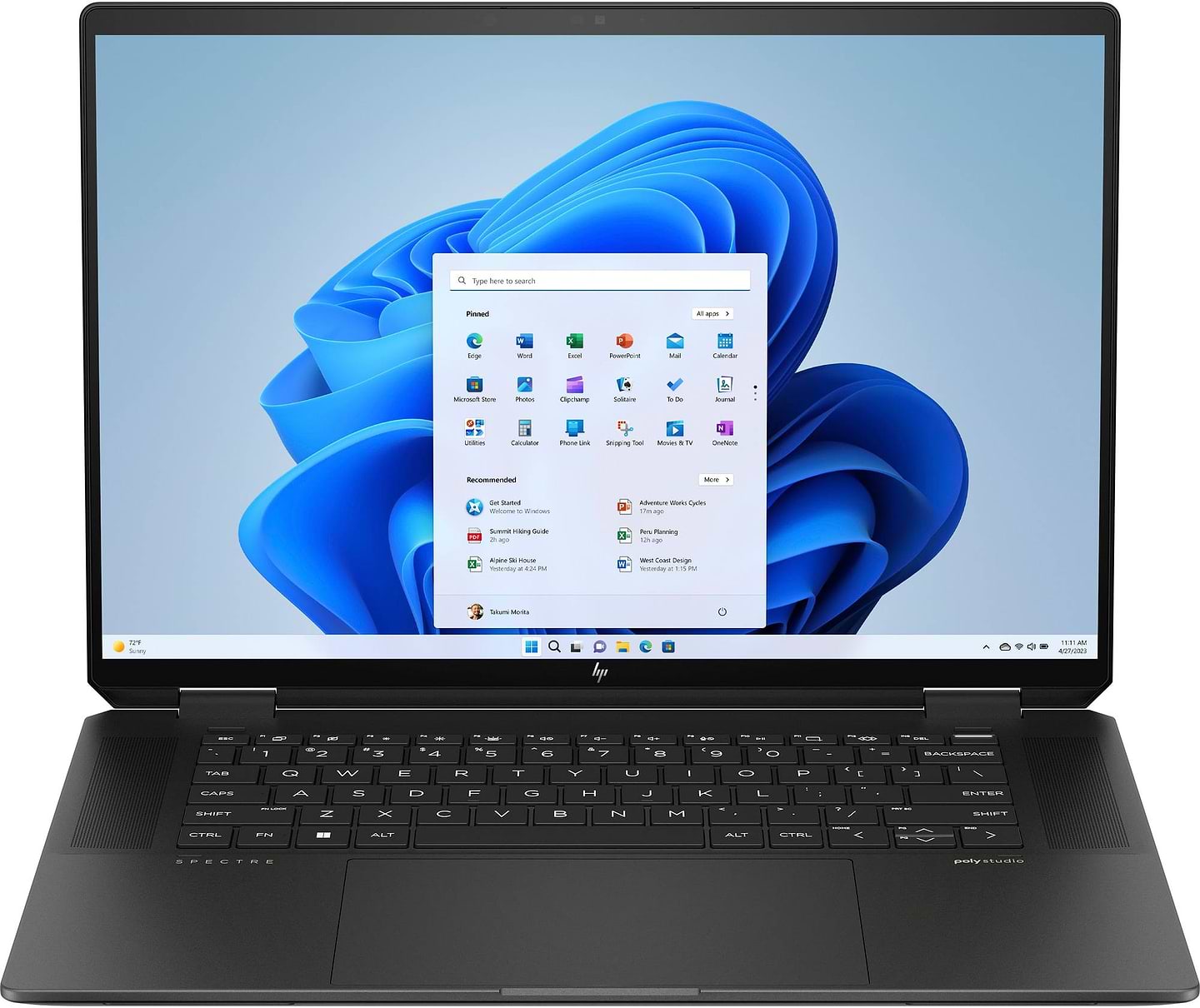 Ноутбук HP Spectrex360 16-aa0006ua (B09ZZEA) Midnight Black - Фото 1