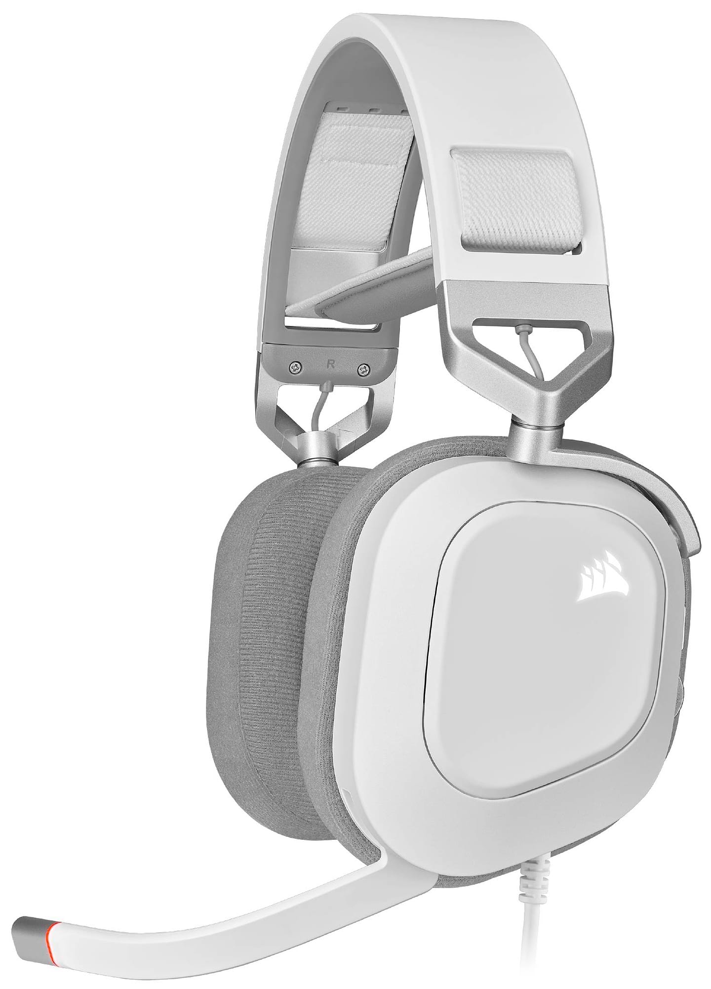 Гарнитура проводная игровая Corsair HS80 RGB USB Headset White (CA-9011238-EU) - Фото 1