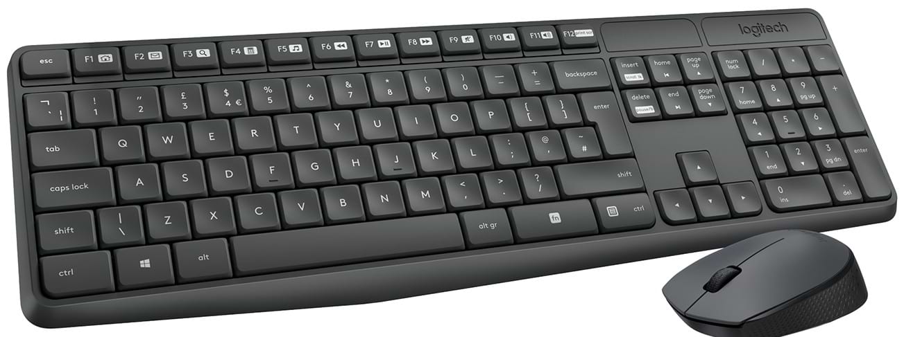 Клавиатура+мышь беспроводная Logitech MK235 Dark Gray UA (920-007931) - Фото 1