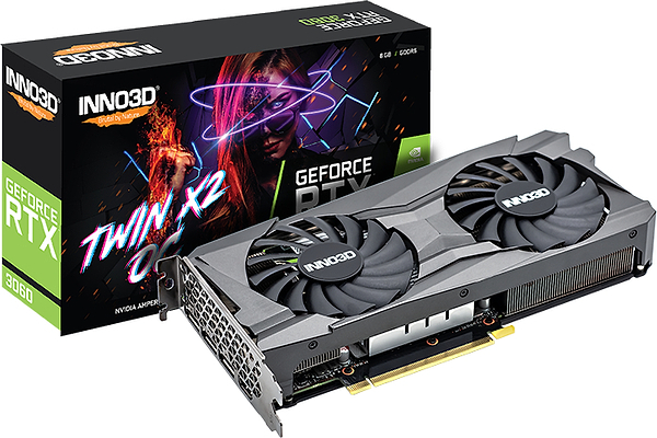 Фото - Відеокарта Inno3D NVIDIA GEFORCE RTX 3060 8GB TWIN X2 OC (N30602-08D6X-11902130)