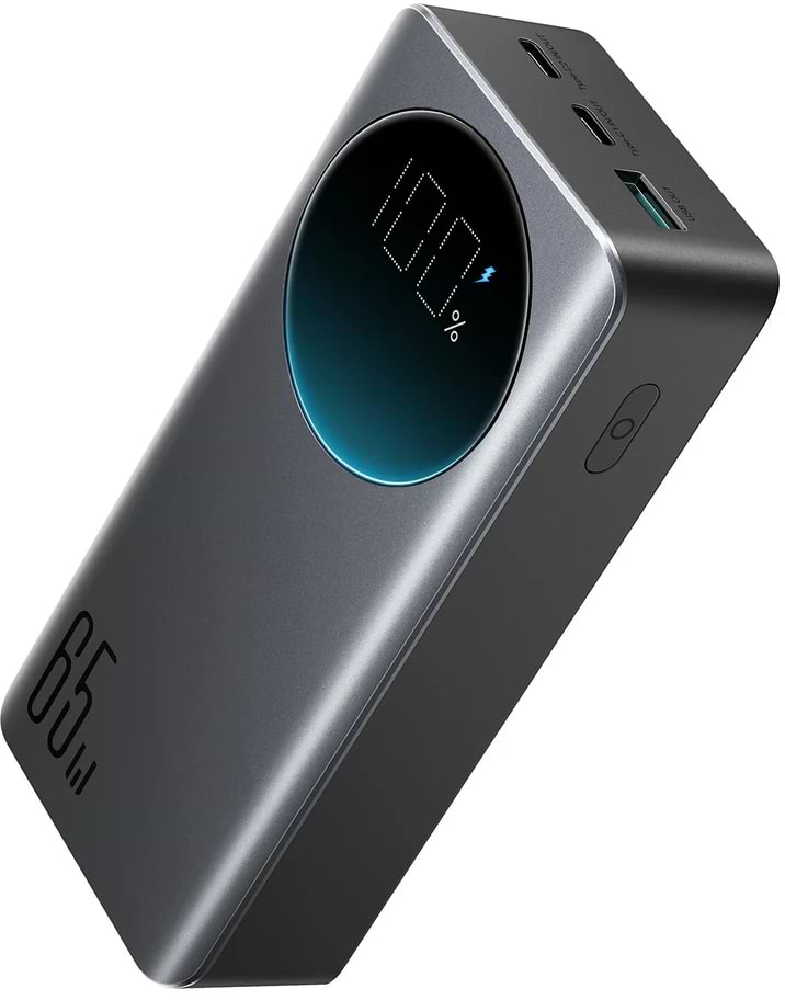 Батарея мобильная Joyroom 30000mAh 65W USB-A QC3.0 Black (JR-PBF05) - Фото 1