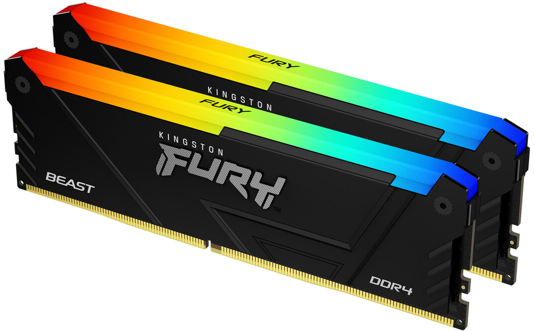 Память DDR Kingston 32GB 3200MT/s DDR4 CL16 DIMM (Kit of 2) 1Gx8 FURY (KF432C16BB12AK2/32WP)
