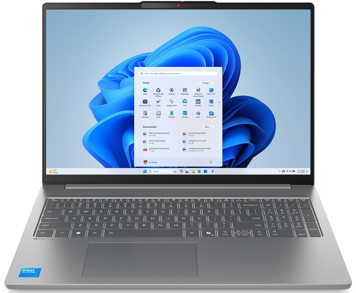 Ноутбук Lenovo IdeaPad Slim 5 16IRH10 (83HS007QRA) Luna Grey - Фото 1
