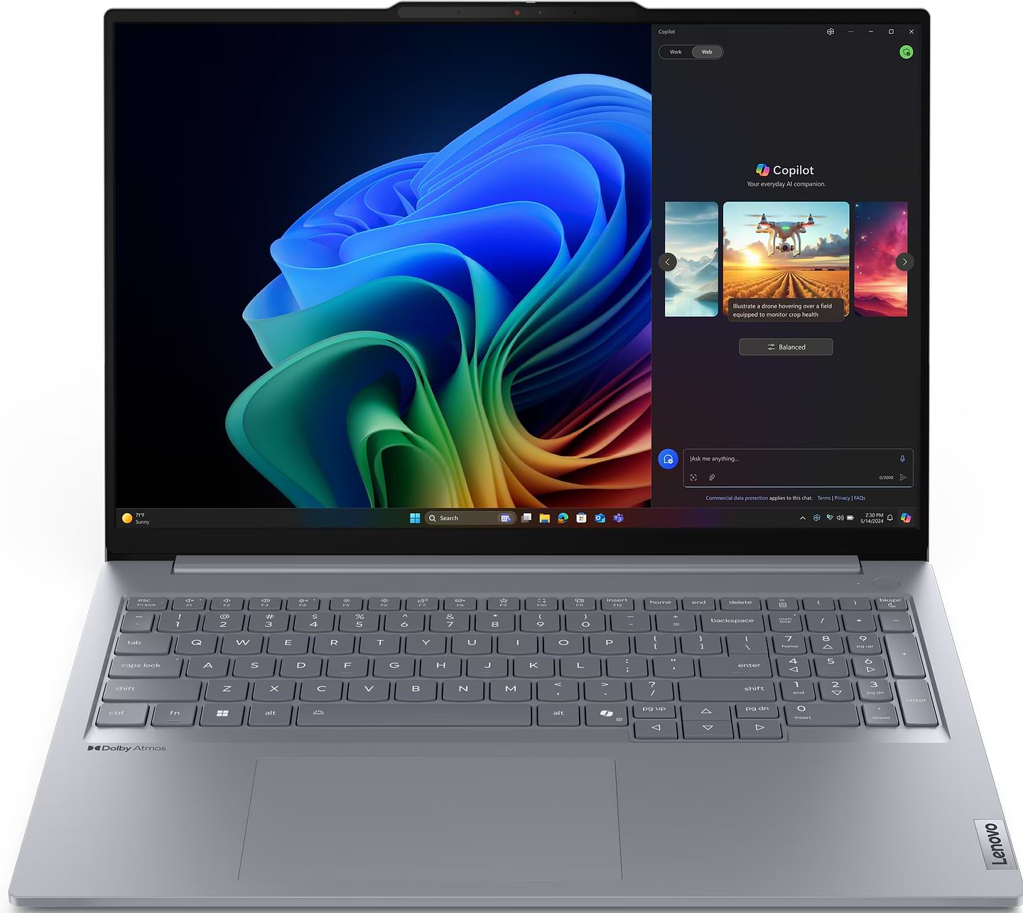 Ноутбук Lenovo ThinkBook 16 G7 QOY (21NH0000RA) Luna Grey - Фото 1