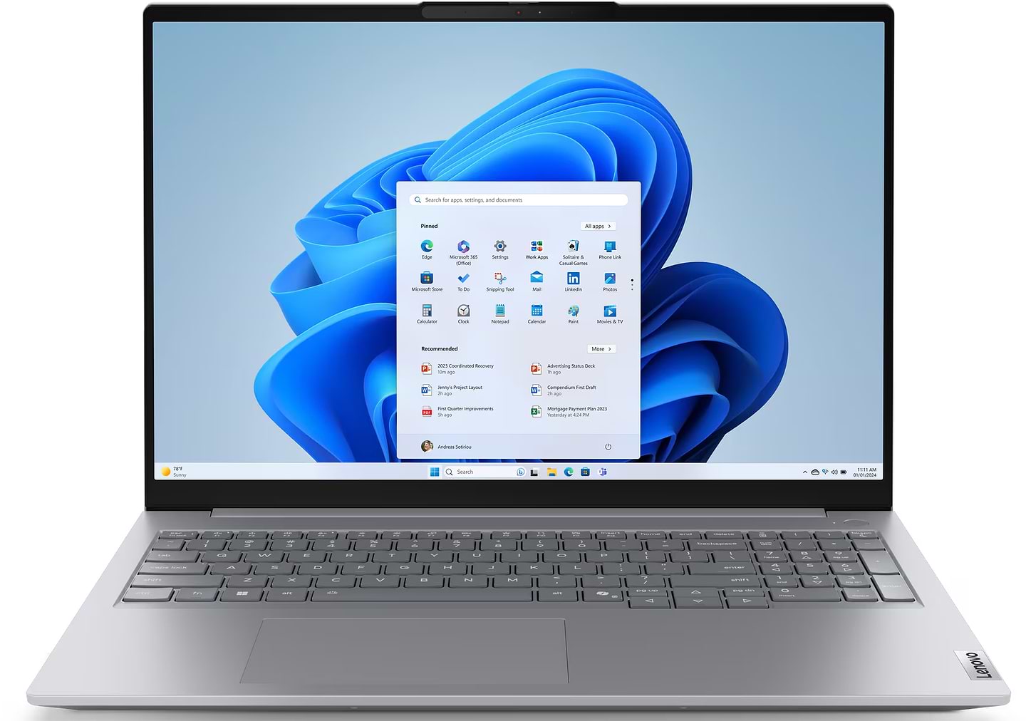 Ноутбук Lenovo ThinkBook 16 G8 IRL (21SH008JRA) Arctic Grey - Фото 1