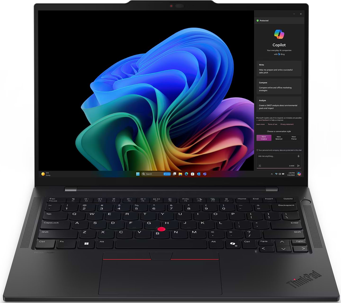 Ноутбук Lenovo ThinkPad T14 G6 (21N1000SRA) Black - Фото 1