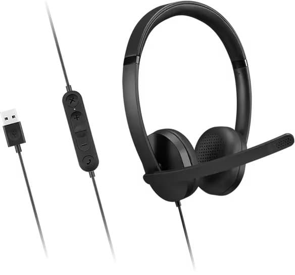 Гарнитура проводная Lenovo USB-A Wired Stereo Headset Gen 2 (4XD1P83425) - Фото 1