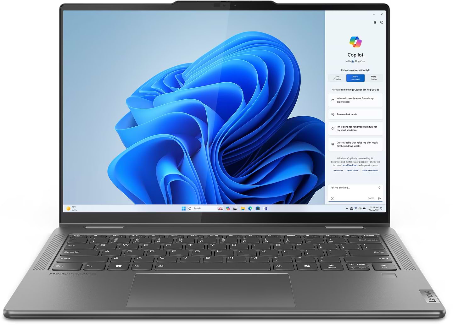 Ноутбук Lenovo Yoga 7 2-in-1 14IML9 (83DJ00CLRA) Storm Grey - Фото 1