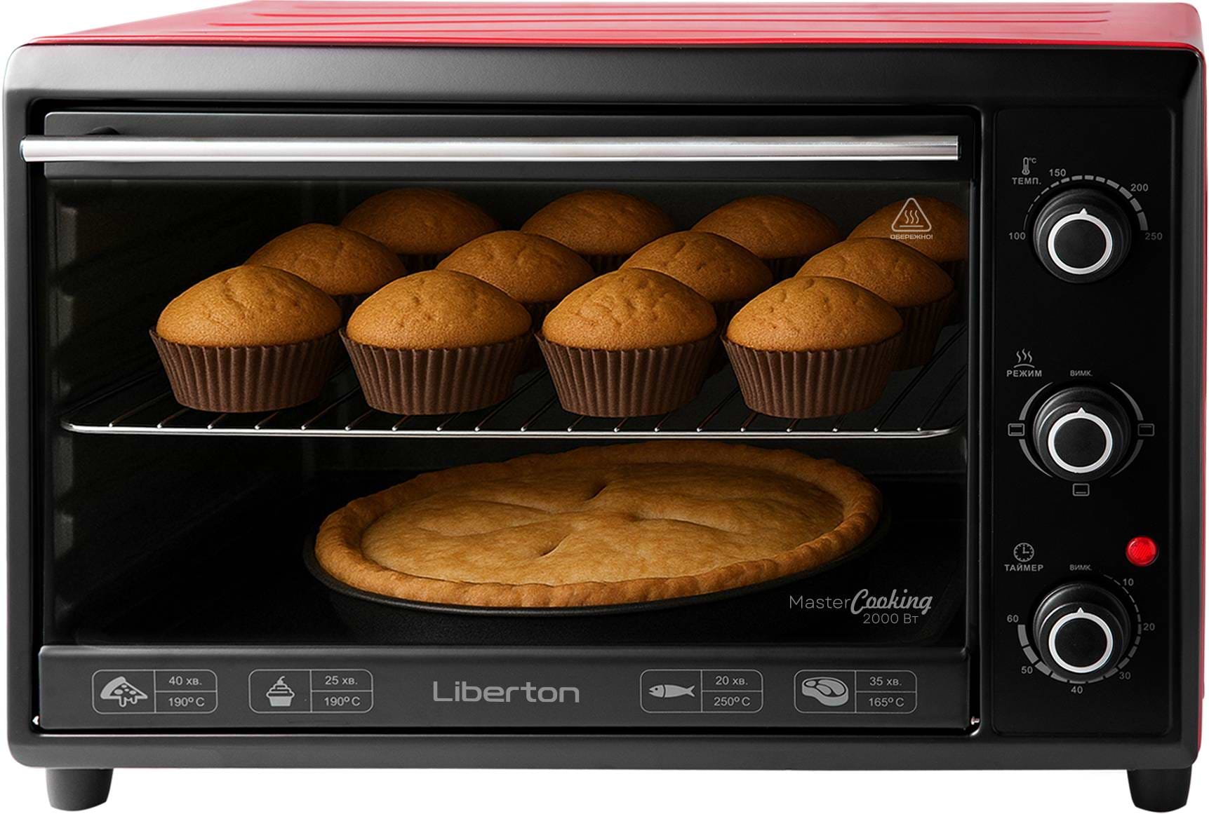 Печь электрическая Liberton LEO-400 Red - Фото 1