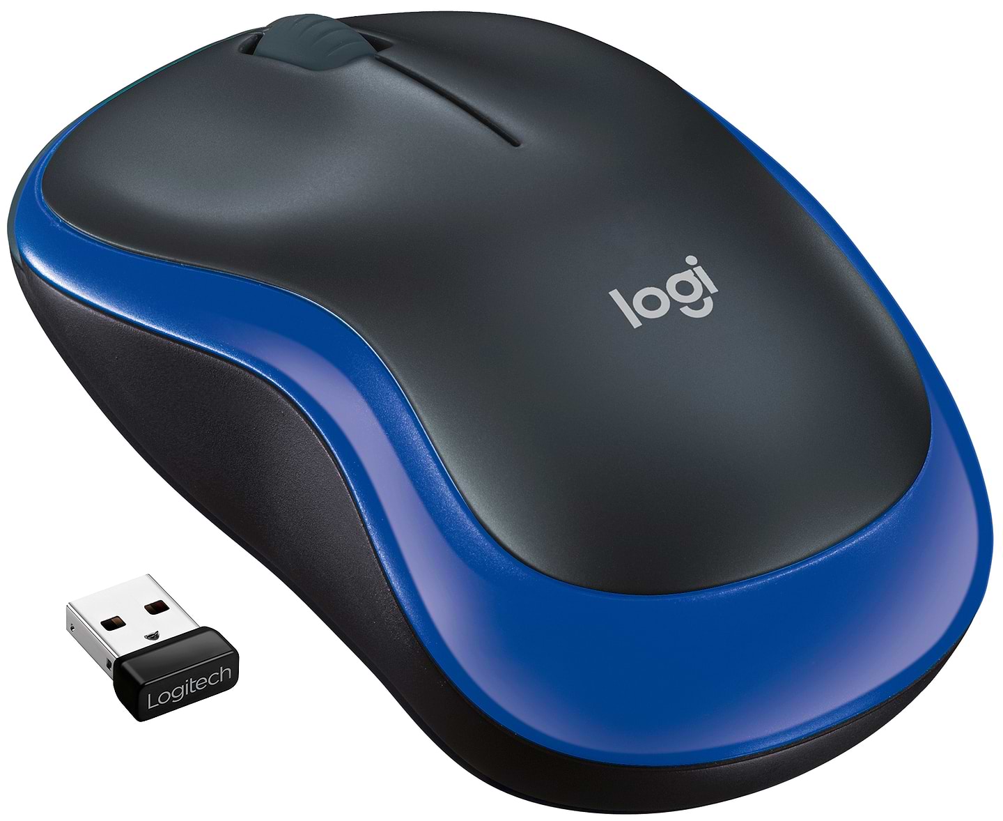 Мышь беспроводная Logitech M185 WL Blue 910-002239 - Фото 1