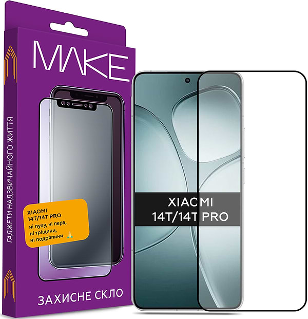 Фото - Захисне скло для смартфону MAKE FCFG Xiaomi 14T/14T Pro (MGF-X14T/14TP)