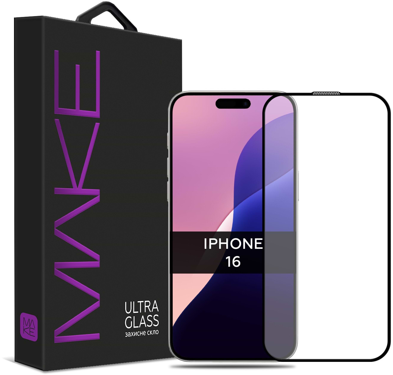 Захисне скло для смартфону MAKE Ultra Glass Apple iPhone 16 (MGU-AI16) - Фото 1