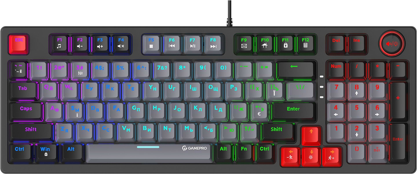 Клавіатура дротова ігрова GamePro MK120R - Фото 1