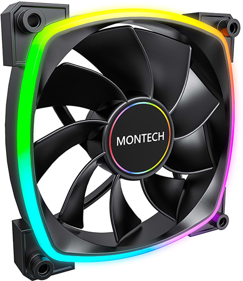 Корпусний вентилятор Montech RX140 PWM Black - Фото 1