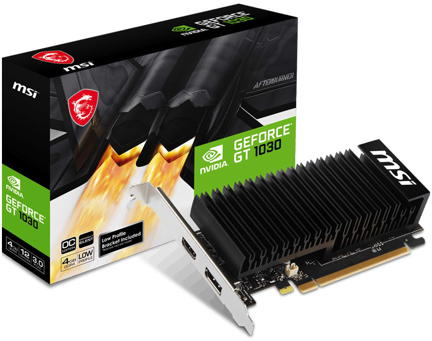 Видеокарта MSI Nvidia GT 1030 GeForce (GT 1030 4GHD4 LP OC)