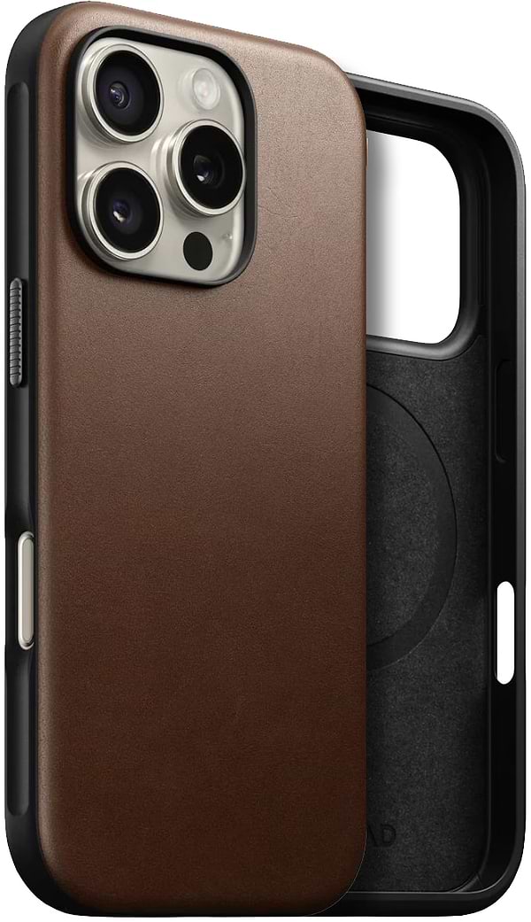 Фото - Чохол для смартфону Nomad Modern Leather Brown for iPhone 16 Pro (NM01696285)