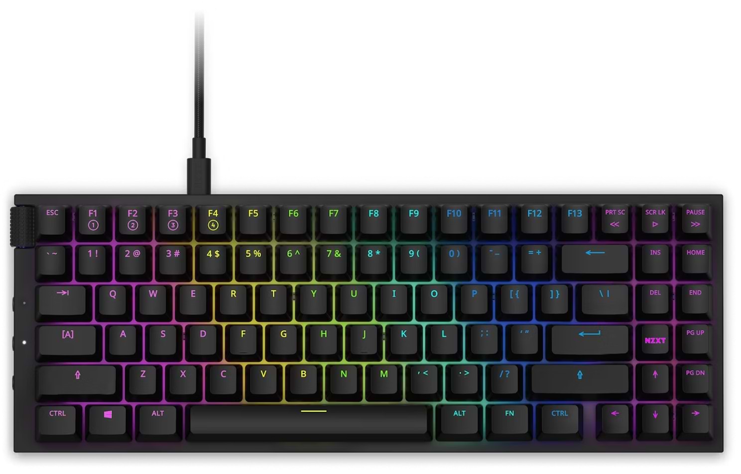 Клавіатура дротова ігрова NZXT Compact (ANSI) Black (KB-175US-BR) - Фото 1