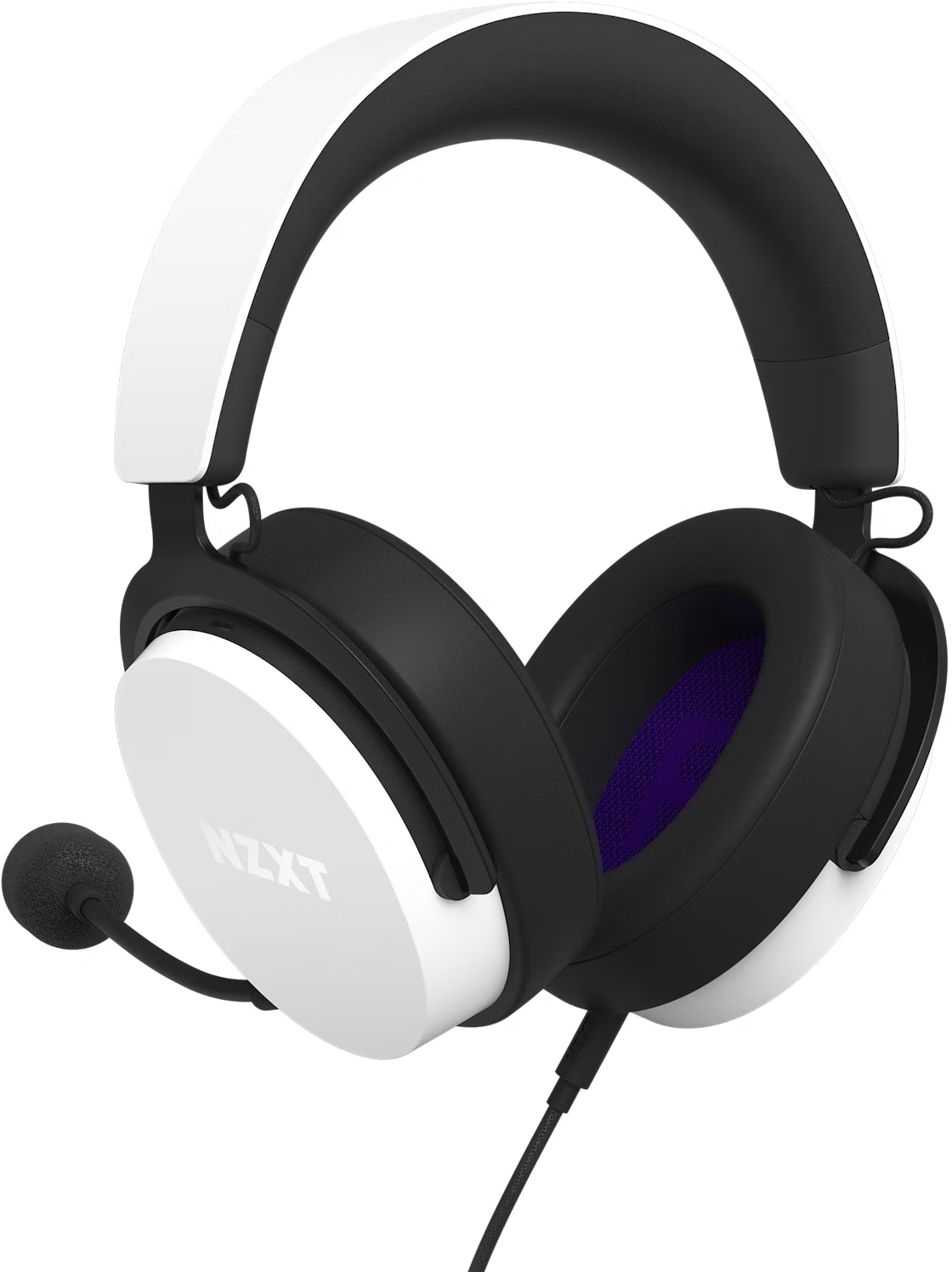 Гарнітура дротова ігрова NZXT Wired Closed Back Headset 40mm White V2 (AP-WCB40-W2)