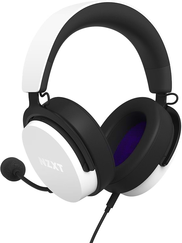 Фото - Гарнітура дротова ігрова NZXT Wired Closed Back Headset 40mm White V2 (AP-WCB40-W2)