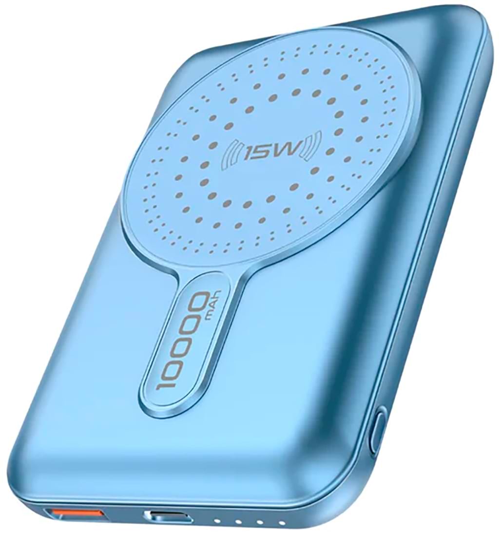 Батарея мобильная Promate powermag-10pro.blue 10000mAh - Фото 1