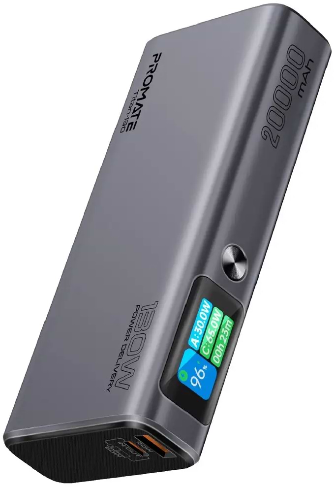 Батарея мобільна Promate Titan-130 20000 mAh 2xUSB-C PD USB-А QC3.0 (titan-130) - Фото 1