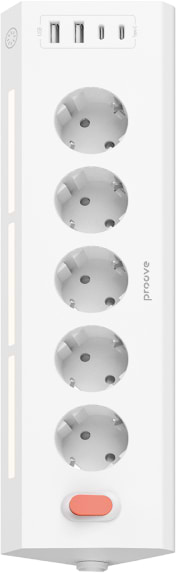 Мережевий фільтр Proove Socket (5xAC + 2xType-C + 2xUSB) 1.6m White (PSPS25002202) - Фото 1