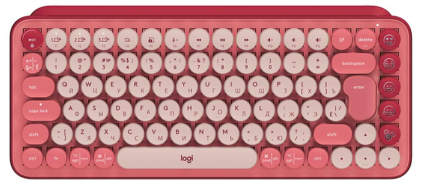 Фото - Клавиатура беспроводная Logitech POP Keys Wireless Mechanical Keyboard With Emoji Keys Heartbreaker Rose (920-010737)