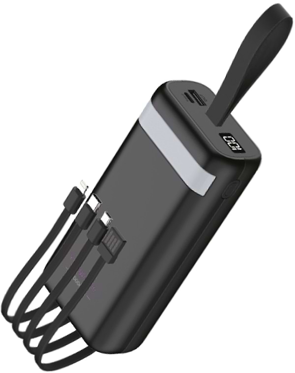 Фото - Батарея мобильная Y-Kryptone N-32 LED Light 30000 mAh CABLE in Black (YK-N32LC-B)