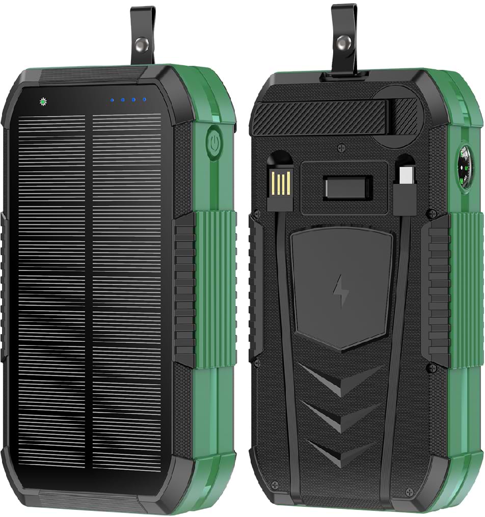 Батарея мобильная Aura NRG-40SE ARM SOLAR 40000 mAh Wireless Dynamo charging Green (PBANRG40SEG) - Фото 1