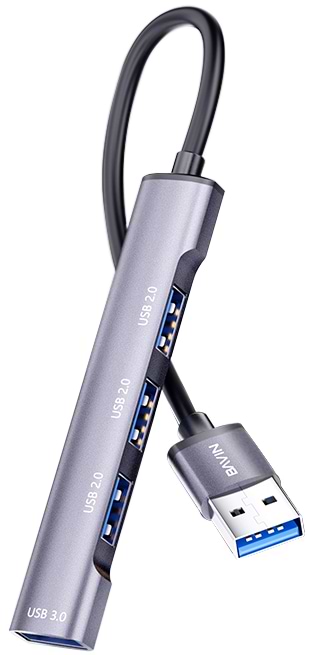 Фото - Хаб USB Bavin HUB-20 USB-A/1xUSB 3.0/3xUSB 2.0 Gray (HUB-20 GY)