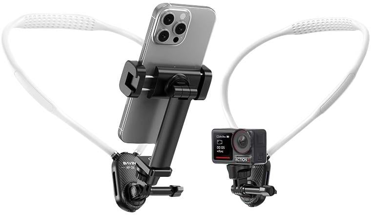 Тримач для мобільного пристрою Bavin AP-26 360°/1/4''/55-100mm Black (AP-26 BK)