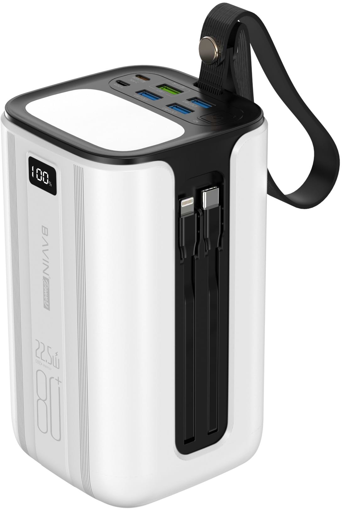 Батарея мобільна Bavin PC1057S 80000 mAh 22.5W White (Y-PC1057S-WH) - Фото 1