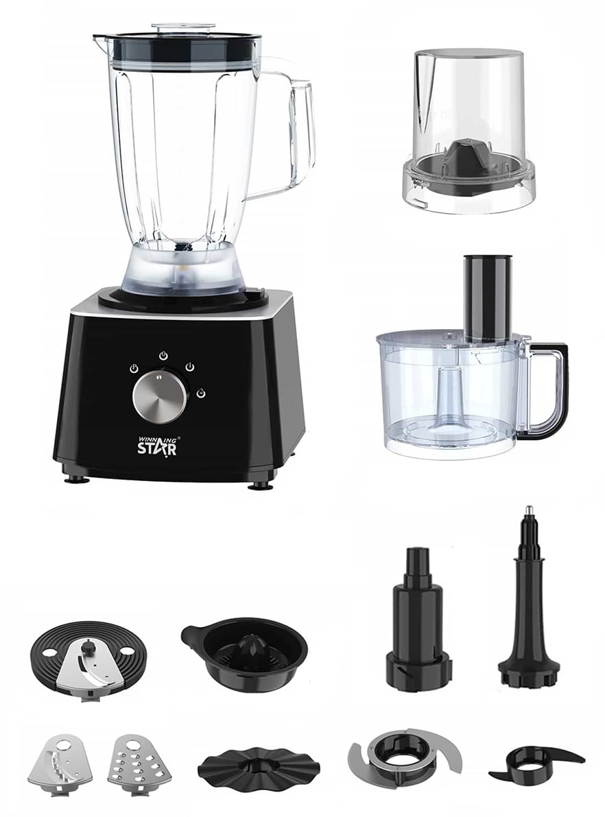 Кухонный комбайн WinningStar 10в1 ST-5583 600W 1.8L Black (WNNGS-ST-5583-BK)