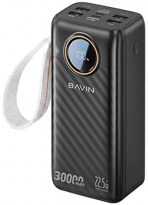 Батарея мобильная Bavin PC1155S 30000 mAh FAST CHARGING 22.5W Black (Y-PC1155S-BK)