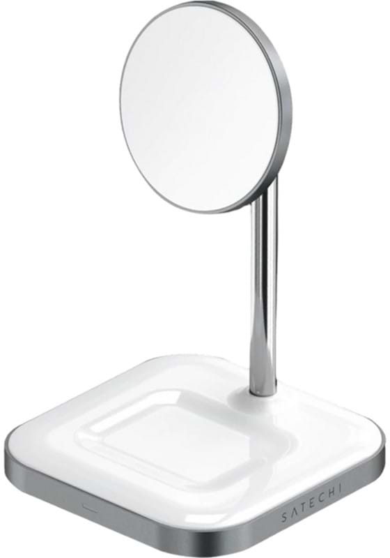 Бездротовий зарядний пристрій Satechi Aluminum 2 in 1 Magnetic Wireless Charging Stand Space Gray (ST-WMCS2M)