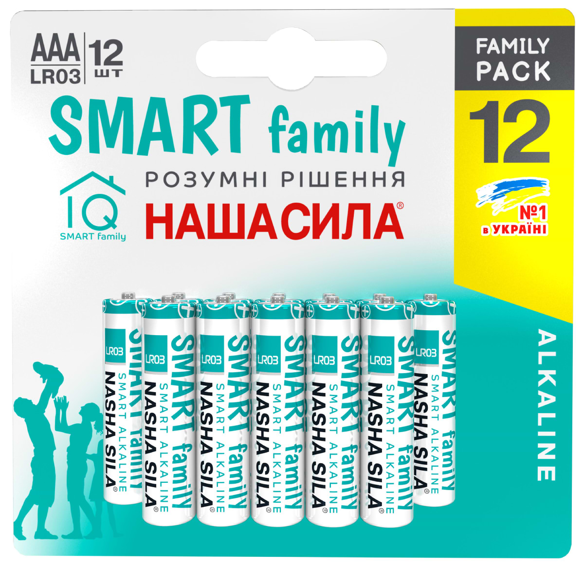 Купити Батарейка тип AAA Наша Сила SMART AAA (LR03) 12 на блістері (6922363163557) - Фото 1 Батарейка тип AAA Наша Сила SMART AAA (LR03) 12 на блістері (6922363163557) - Фото 1