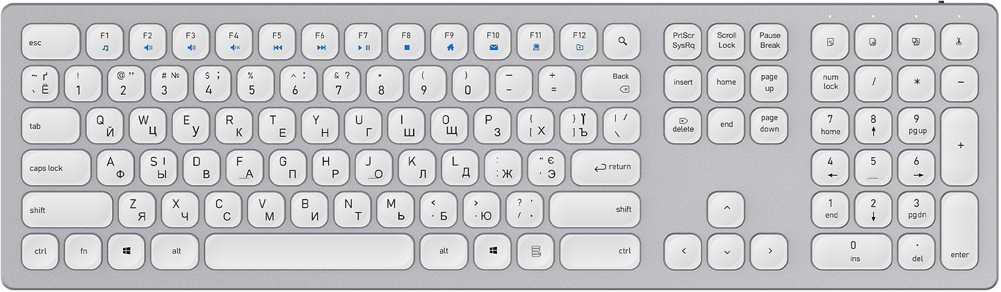 Клавиатура беспроводная OfficePro SK1550 Wireless White (SK1550W) - Фото 1