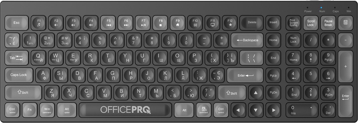 Клавіатура бездротова OfficePro SK985B - Фото 1