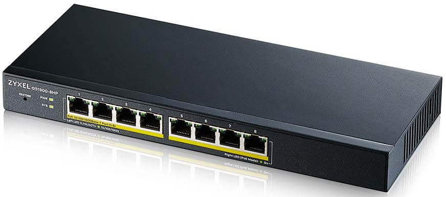 Коммутатор локальной сети (Switch) Zyxel GS1900-8HP (GS1900-8HP-EU0103F) - Фото 1