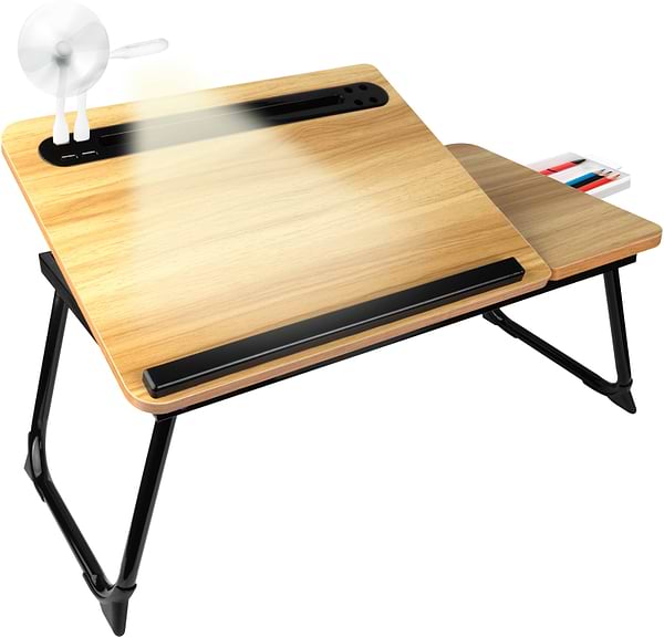 Фото - Стіл для ноутбука Dyxon Transformix 3 USB LED Fan Walnut (DXNSTMX3WL)