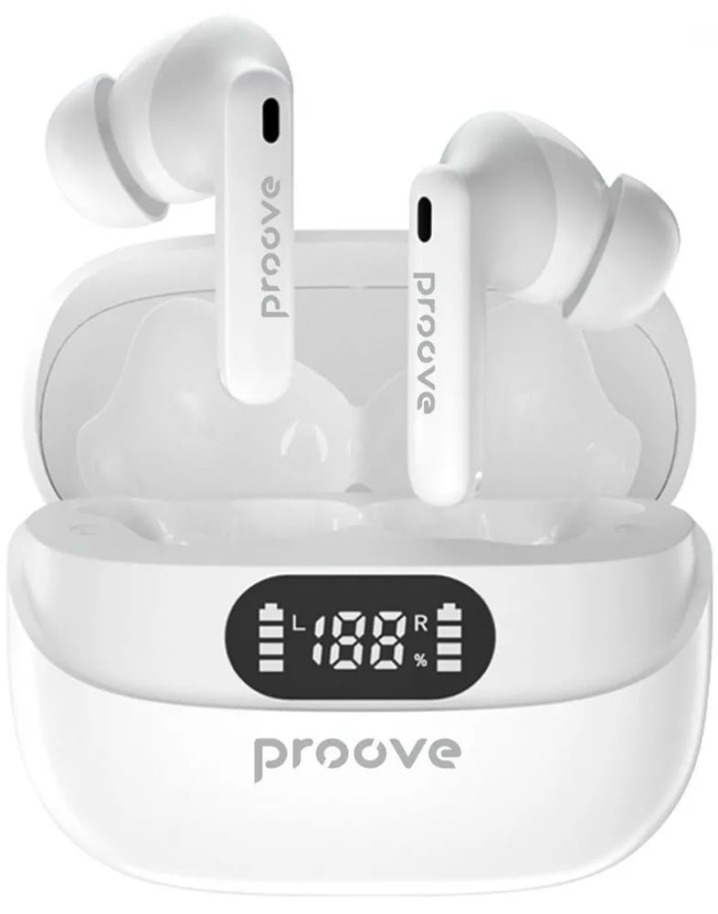 Наушники вкладыши беспроводные TWS Proove Digital Pro TWS with ANC (APP) White (TWAP54002202) - Фото 1