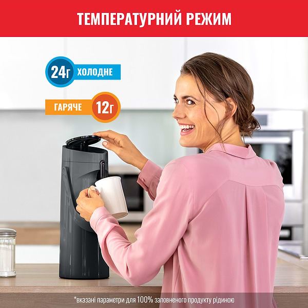 Фото - Термос Tefal K3140114 PONZA PUMP 1.9 л сірий